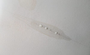 water stain leak on ceiling