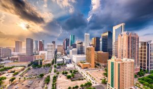 Houston, Texas, USA downtown city skyline.