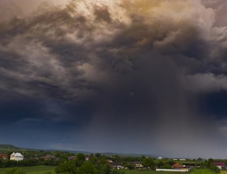Dramatic sky with thunderstom