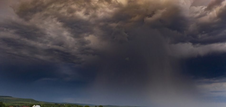 Dramatic sky with thunderstom